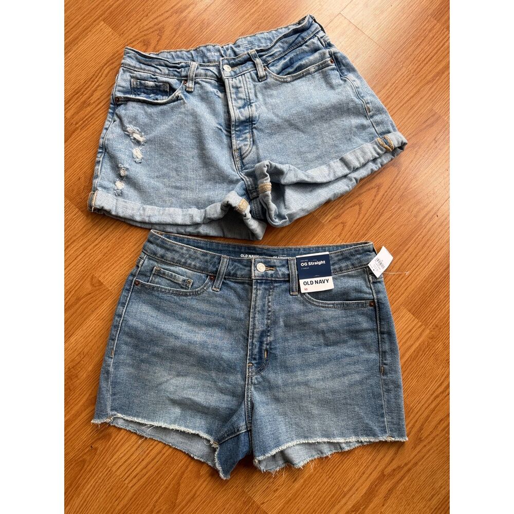 Old Navy Denim OG Straight High Waist Shorts Bundle Size 10